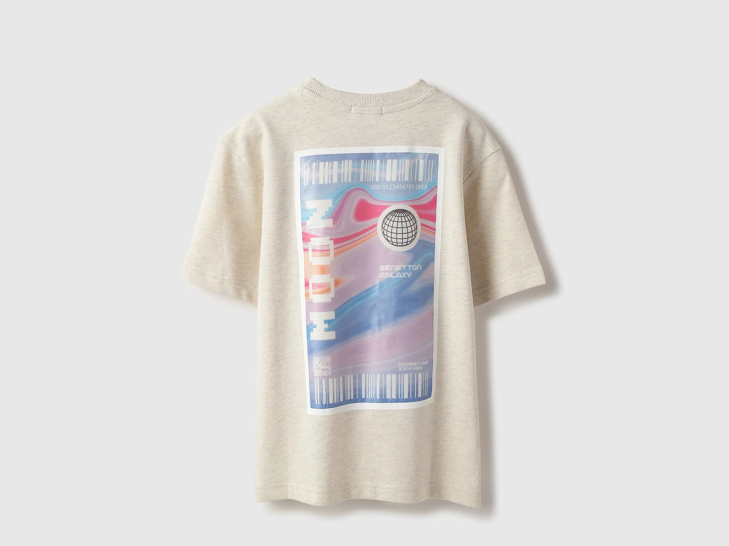 Boxy Fit Round Neck Printed T-Shirt