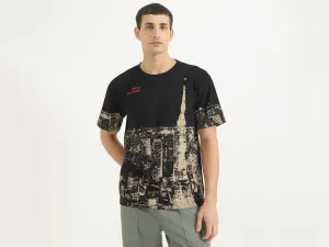 Boxy Fit Round Neck Printed Tshirt
