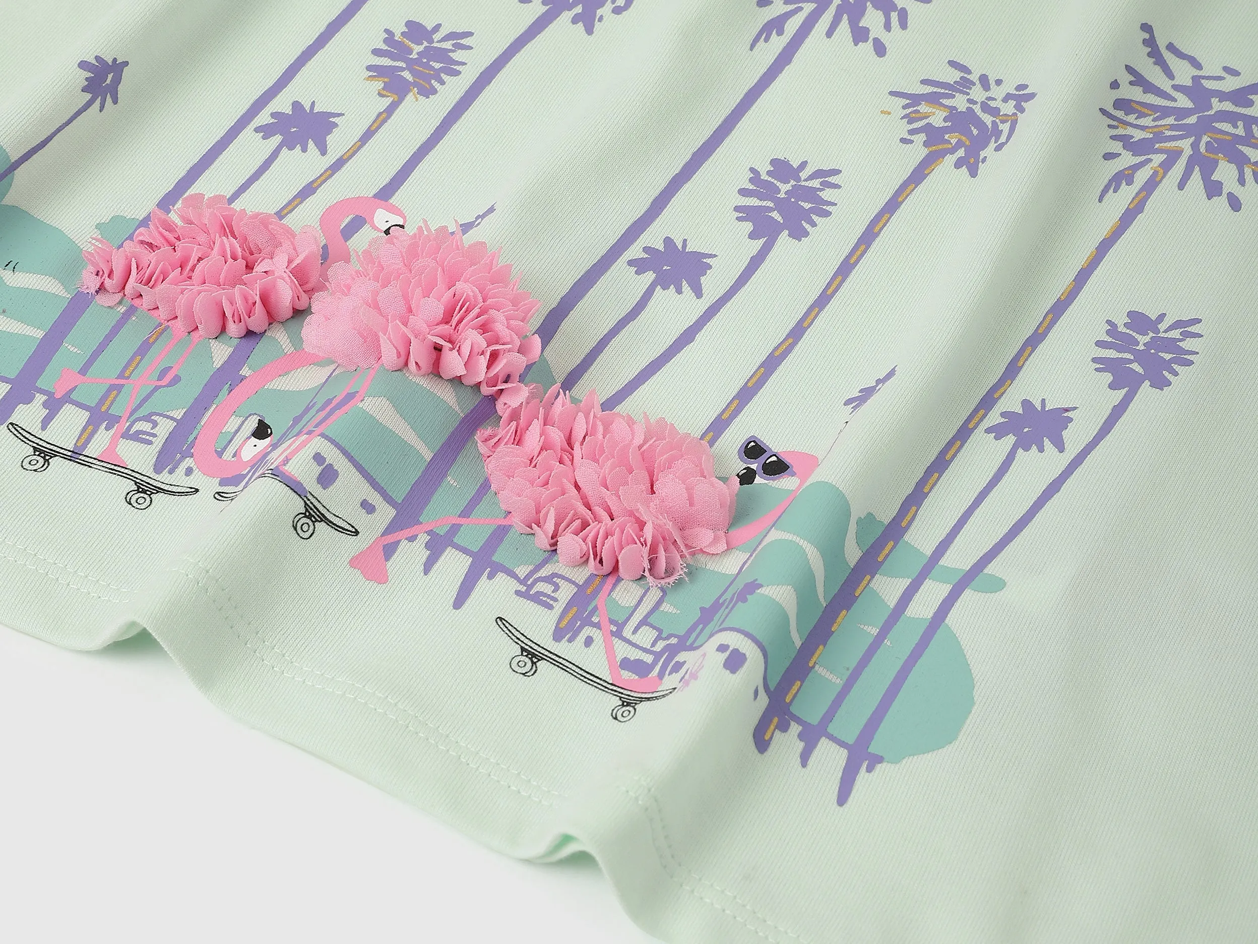 Boxy Fit Round Neck Printed Tshirt