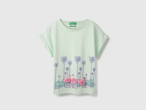 Boxy Fit Round Neck Printed Tshirt