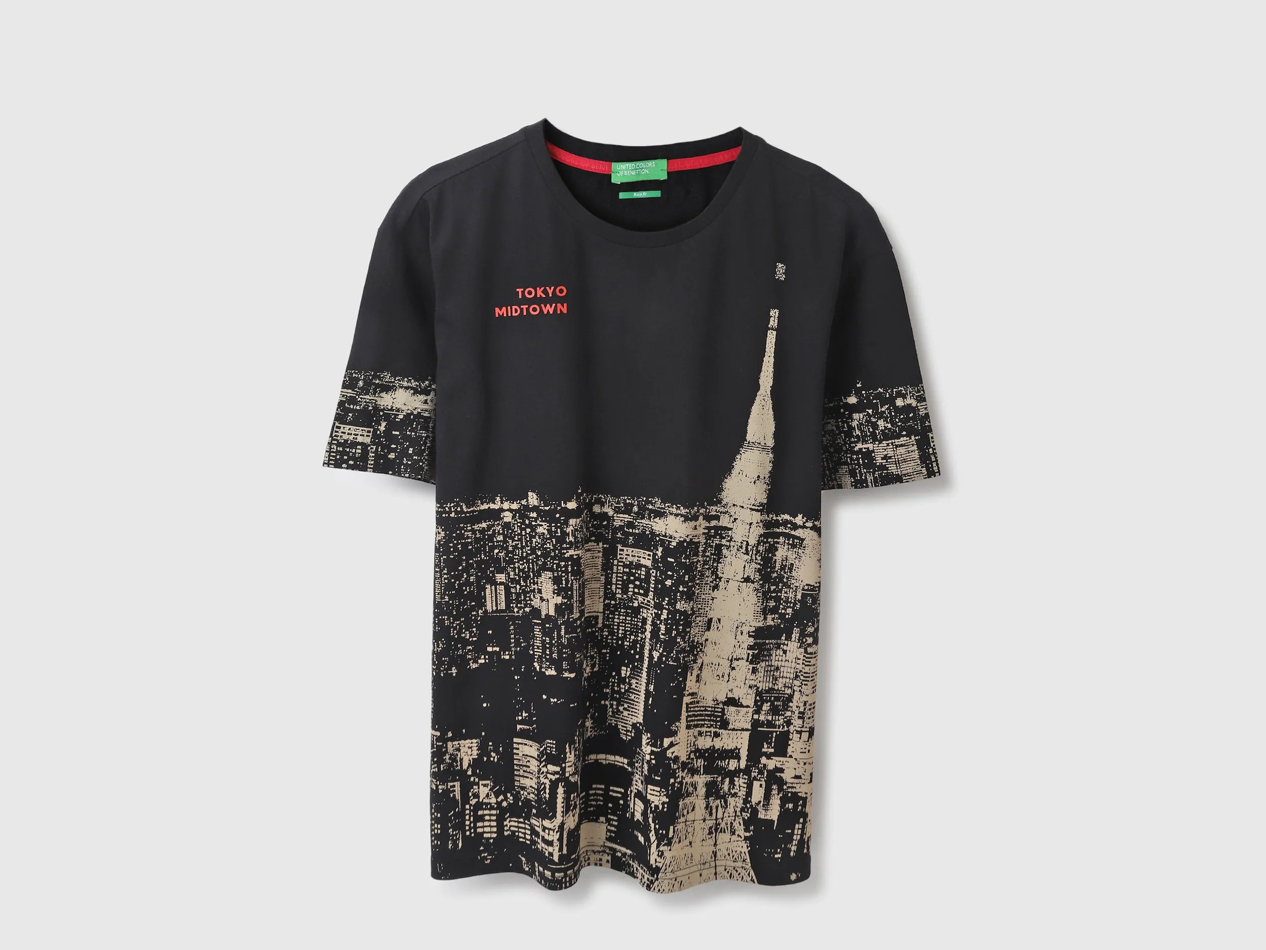 Boxy Fit Round Neck Printed Tshirt