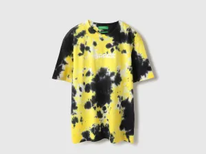 Boxy Fit Round Neck Tie & Dye T-Shirt
