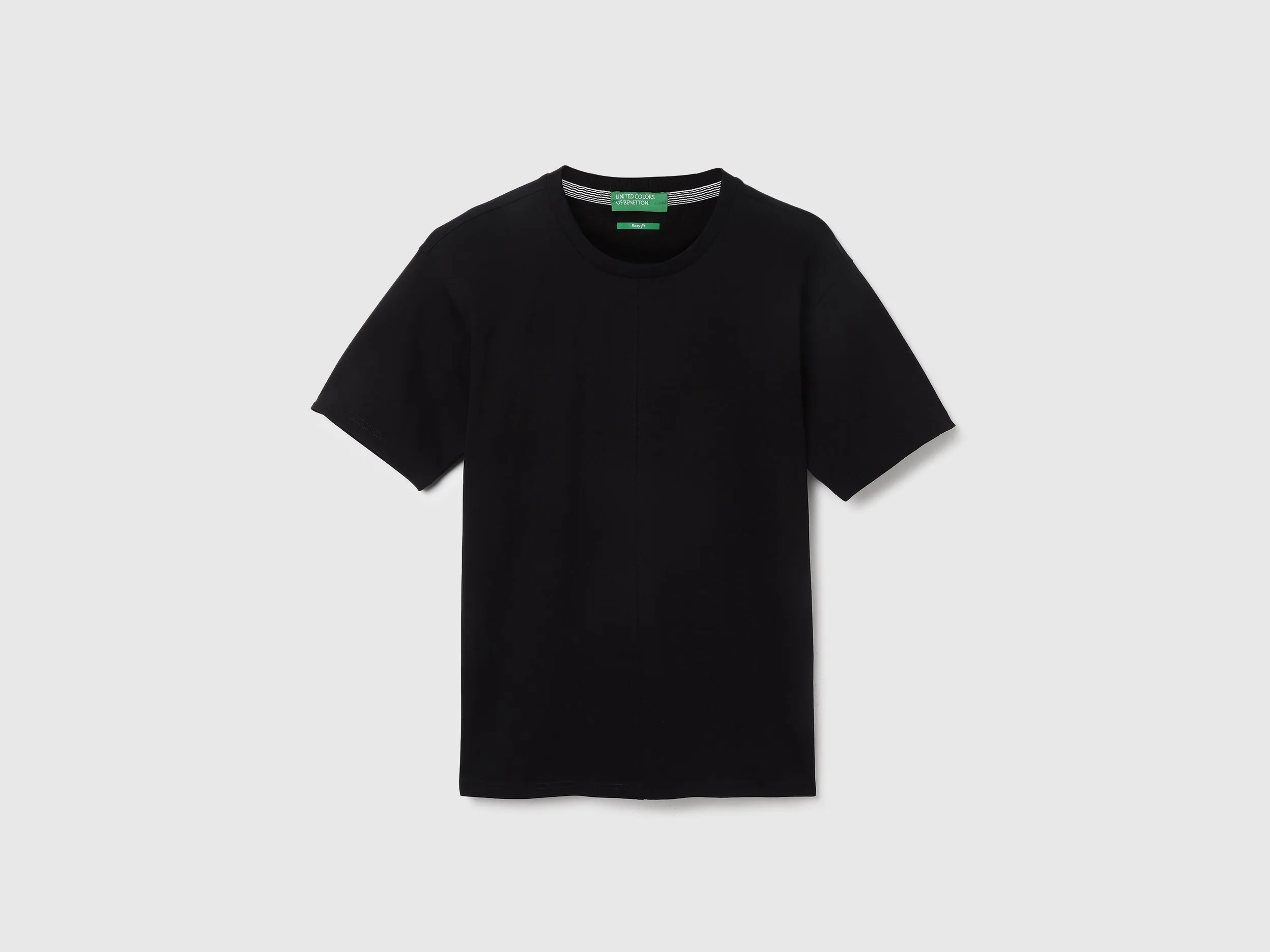Boxy Fit Round Neck Typography Printed T-shirt