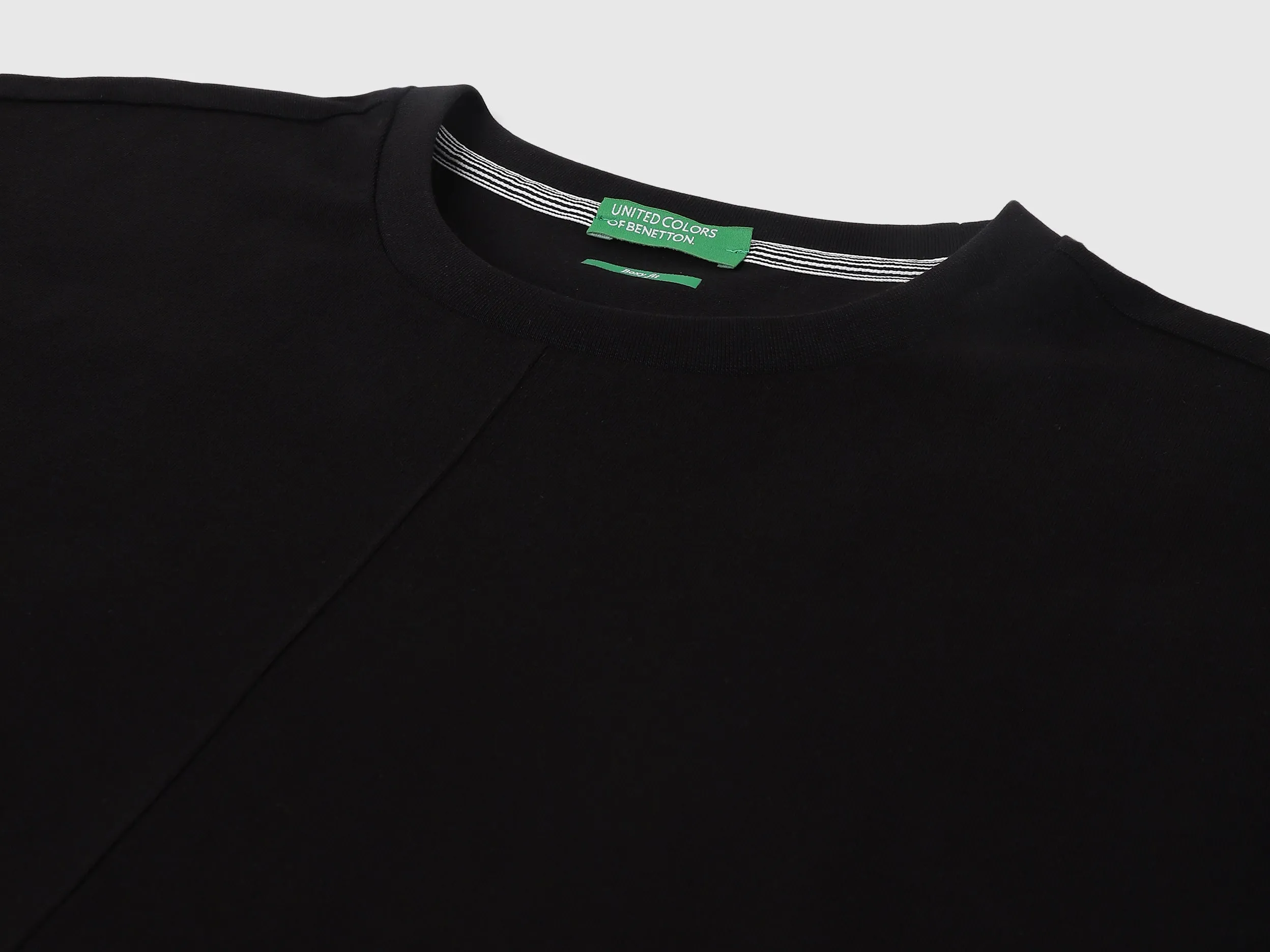 Boxy Fit Round Neck Typography Printed T-shirt