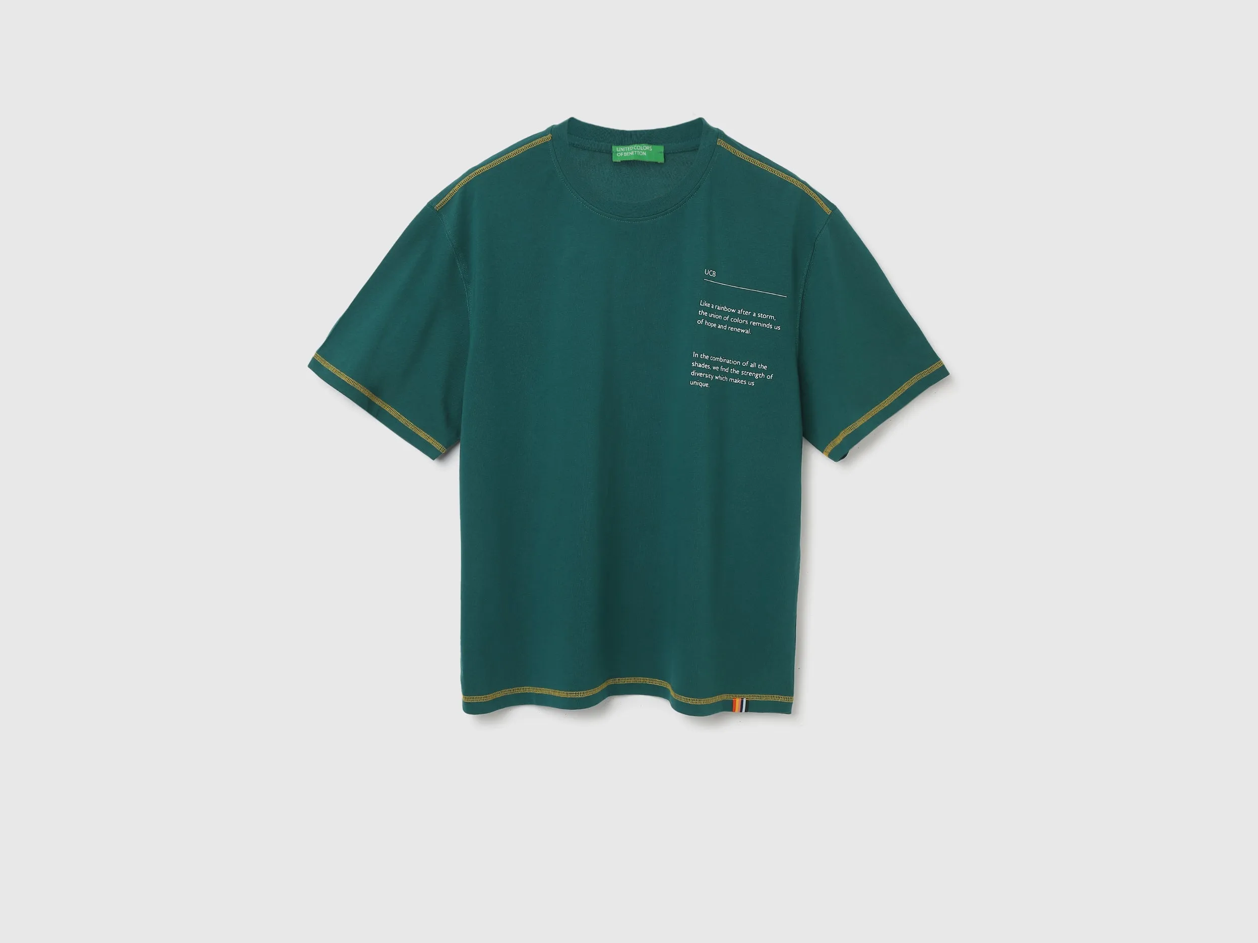 Boxy Fit Round Neck Typography Tshirt