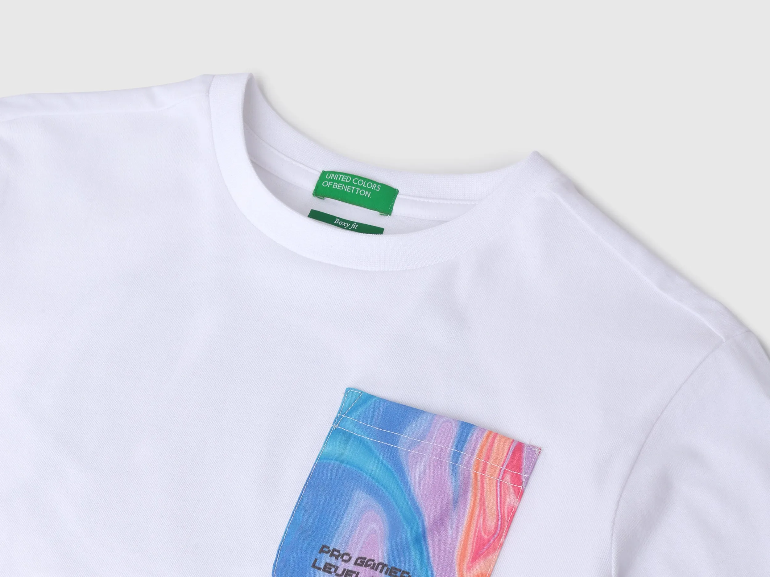 Boxy Round Neck Printed T-Shirt