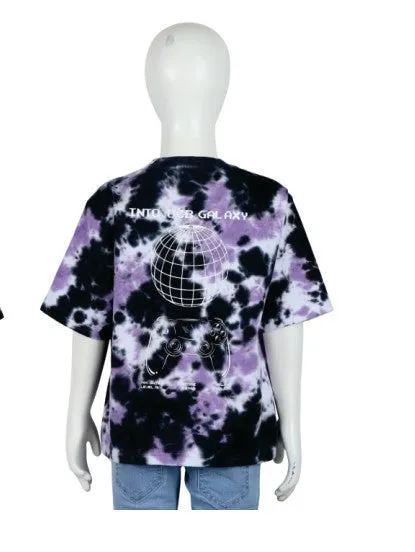 Boxy Round Neck Typography T-Shirt