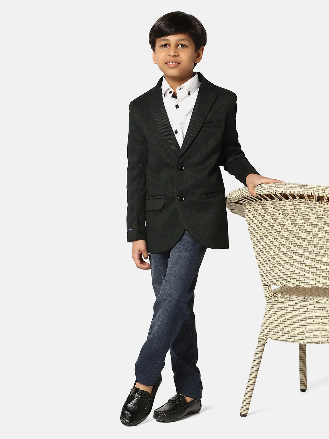 Boys Green Blazer