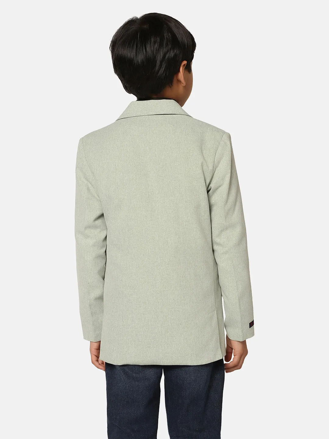 Boys Green Suede Blazer
