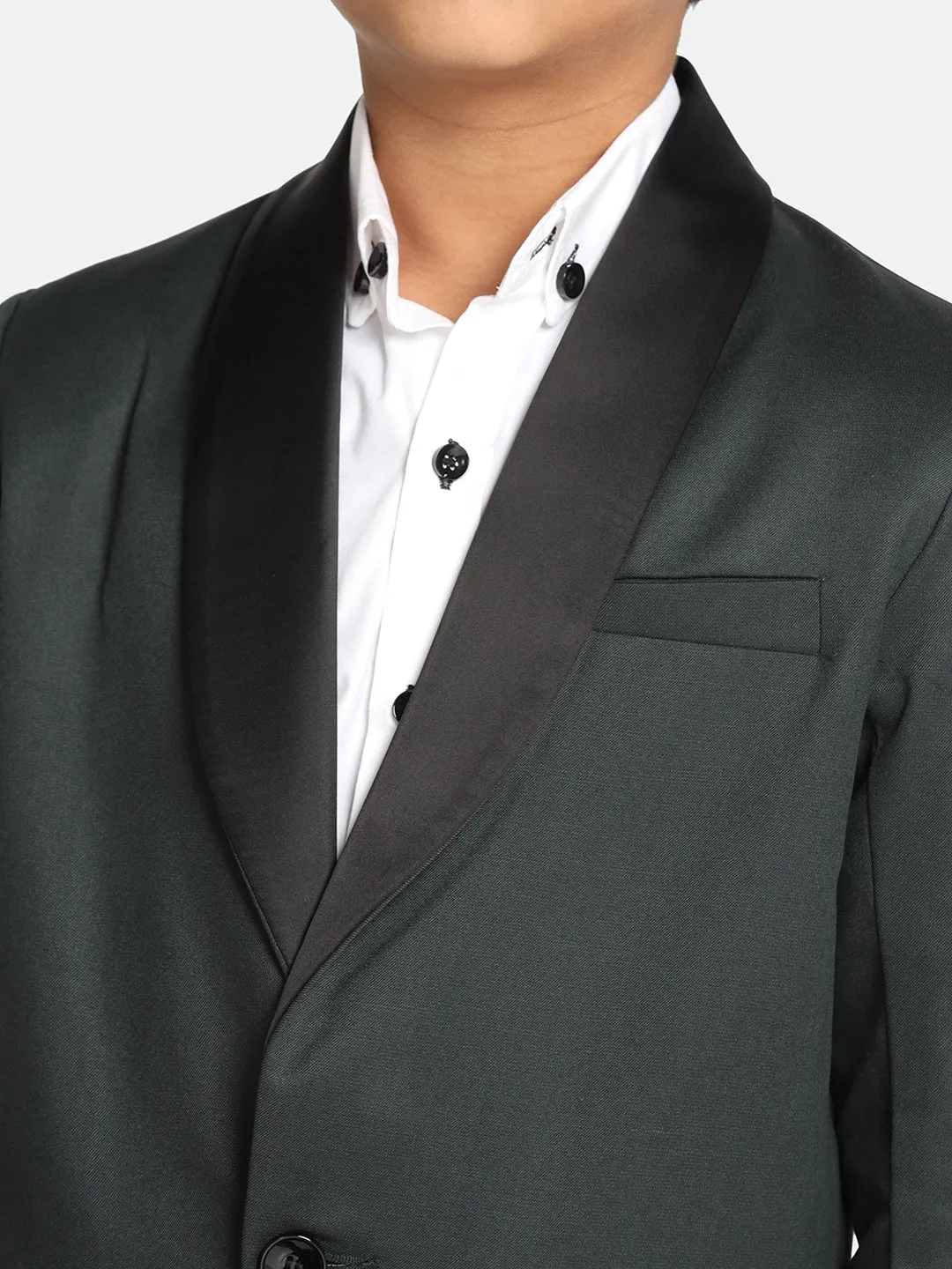 Boys Green Tuxedo Blazer