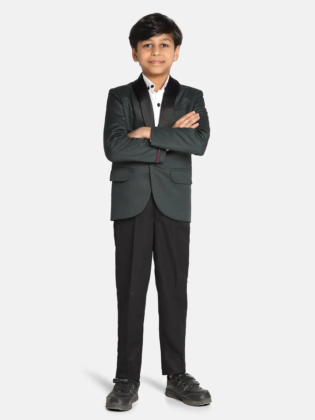 Boys Green Tuxedo Blazer