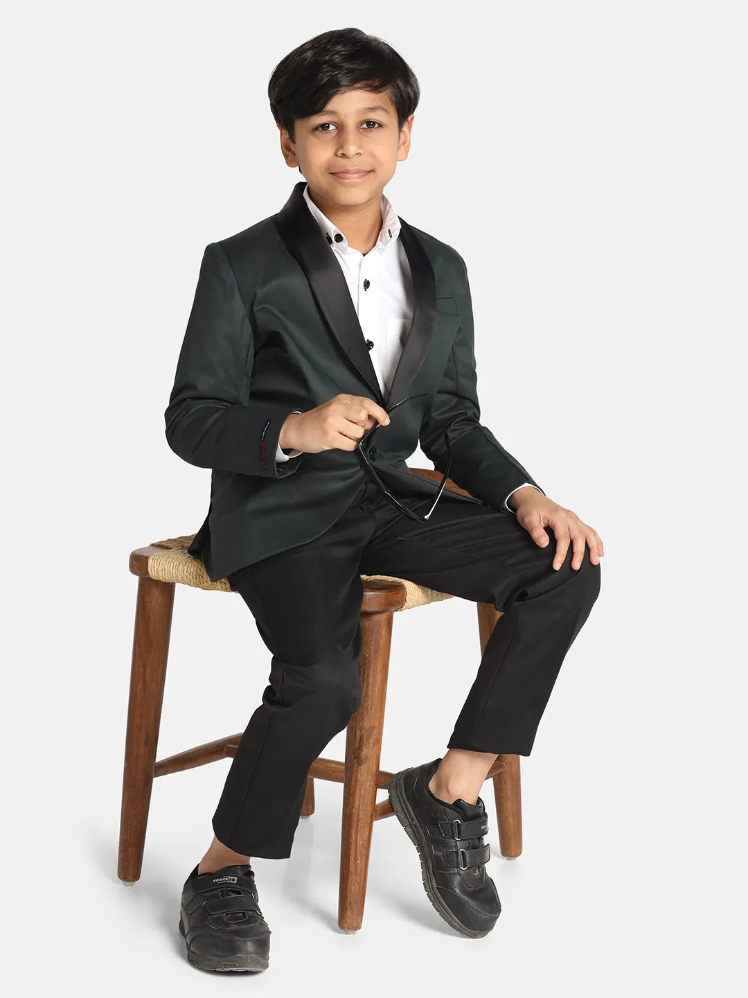 Boys Green Tuxedo Blazer