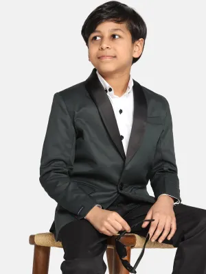 Boys Green Tuxedo Blazer