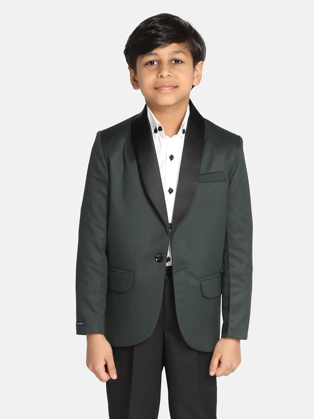 Boys Green Tuxedo Blazer