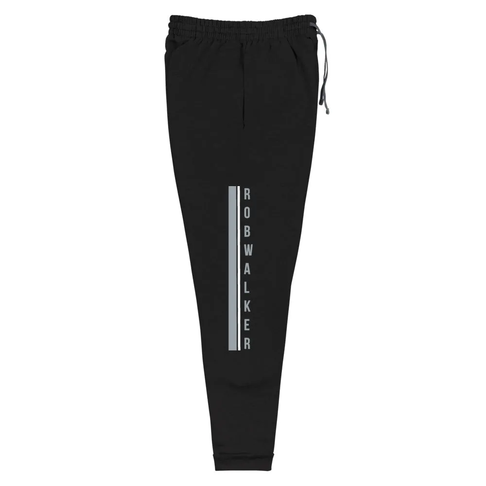 Branded Gray and white Logo Unisex Joggers