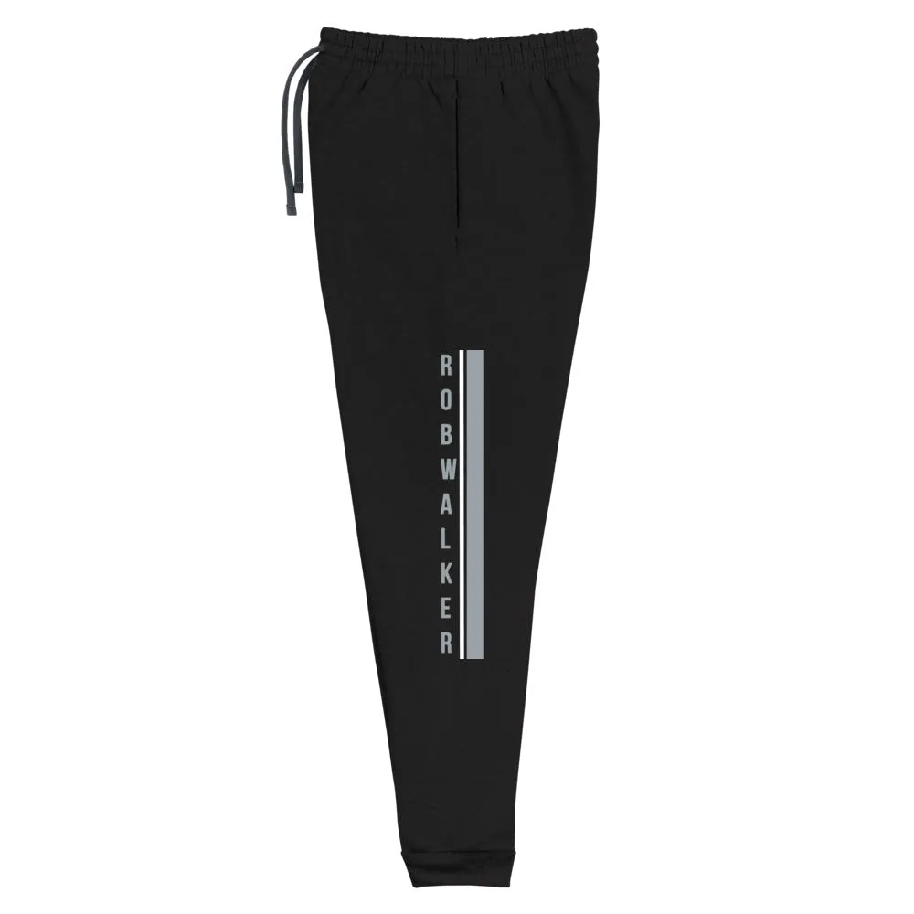 Branded Gray and white Logo Unisex Joggers