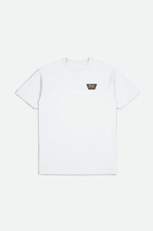 BRIXTON Linwood S/S STT - White/Sepia/Beige