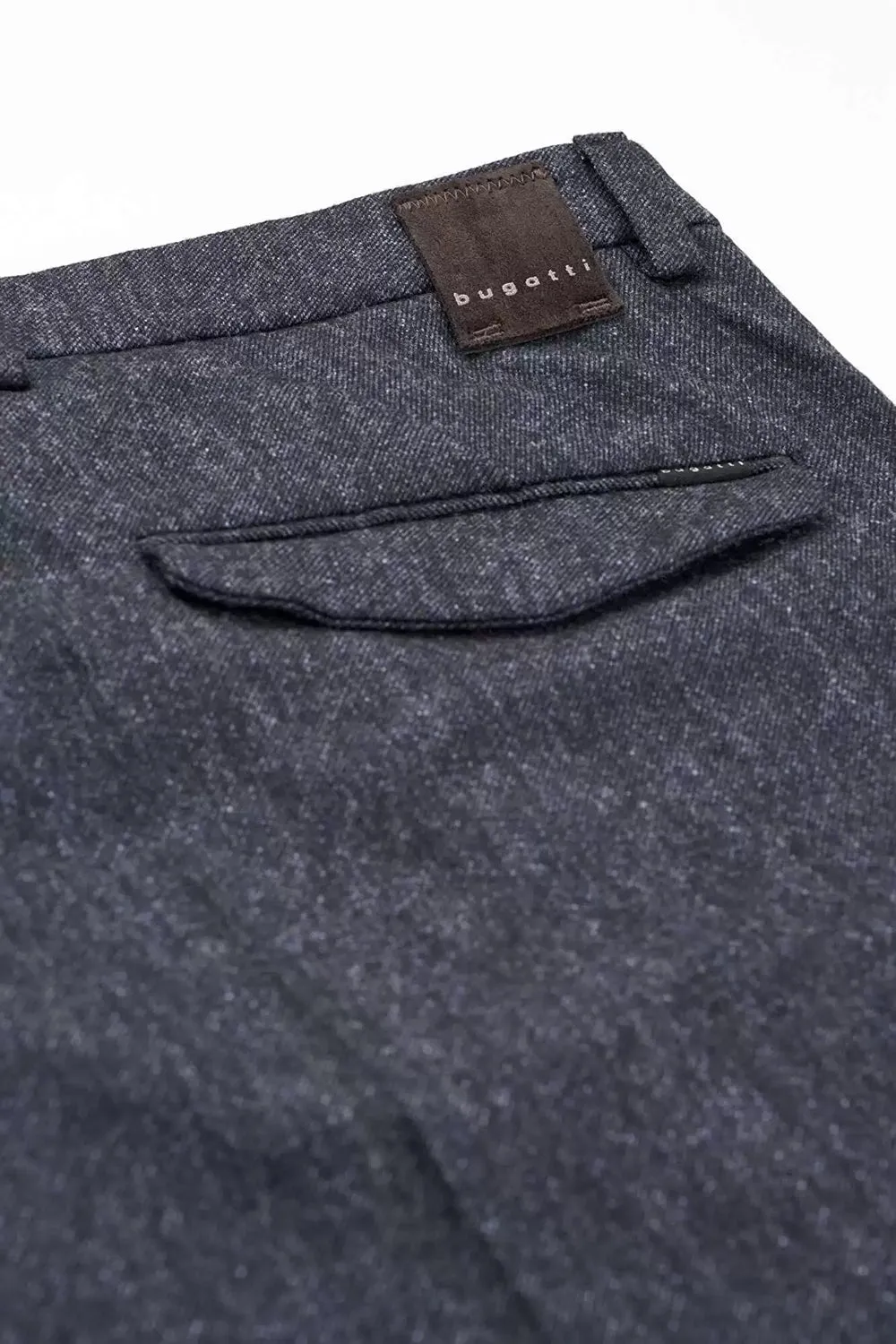 BUGATTI SINGLE PLEAT TAPERED FLANNEL STRETCH TROUSER 66185B