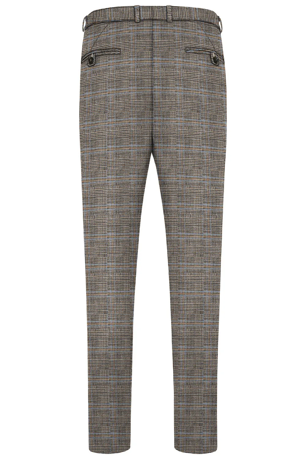 BUGATTI STRETCH TAPERED FIT POW CHECK TROUSER 46180