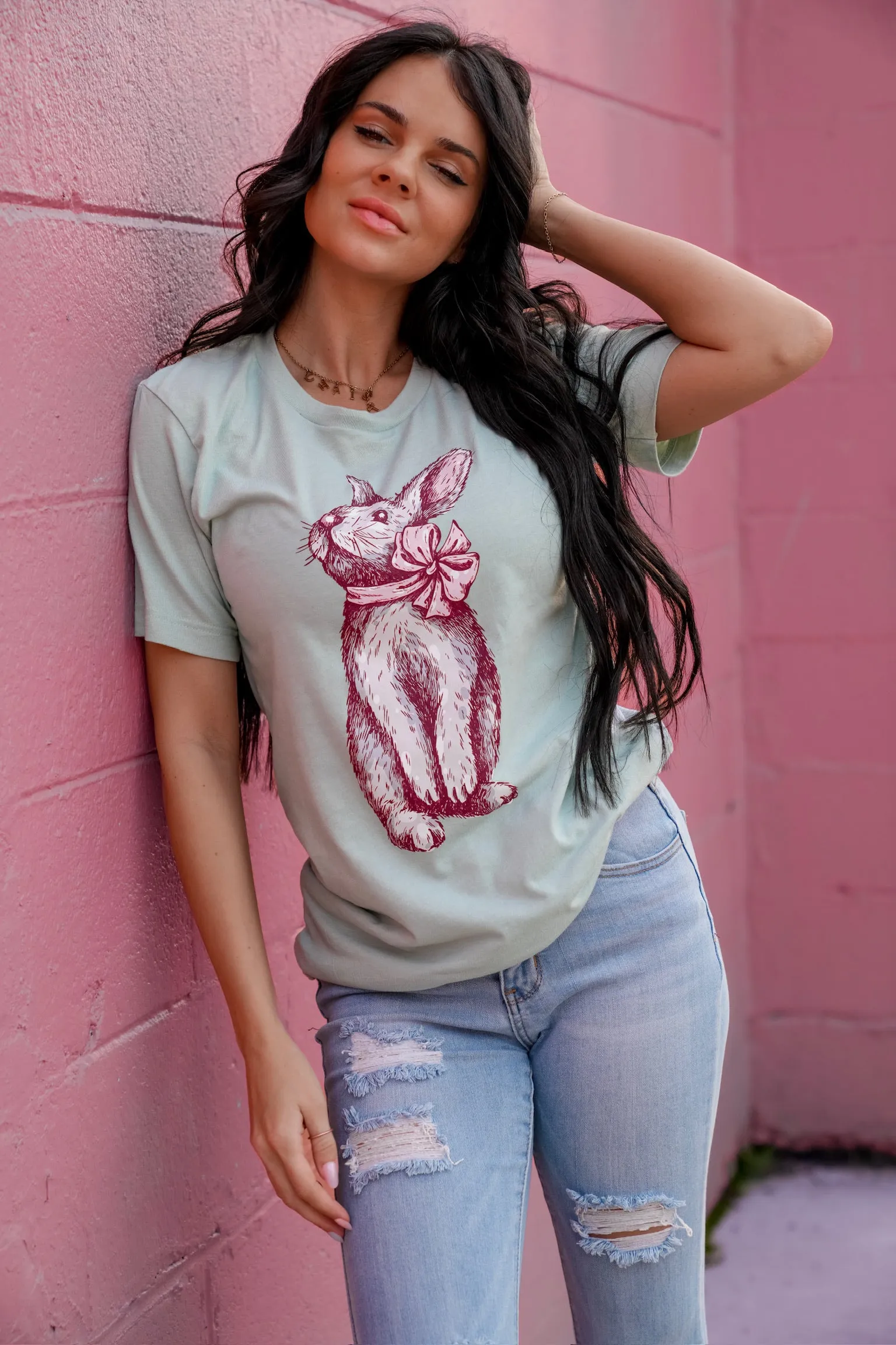 Bunny | Heather Dusty Blue | Short Sleeve
