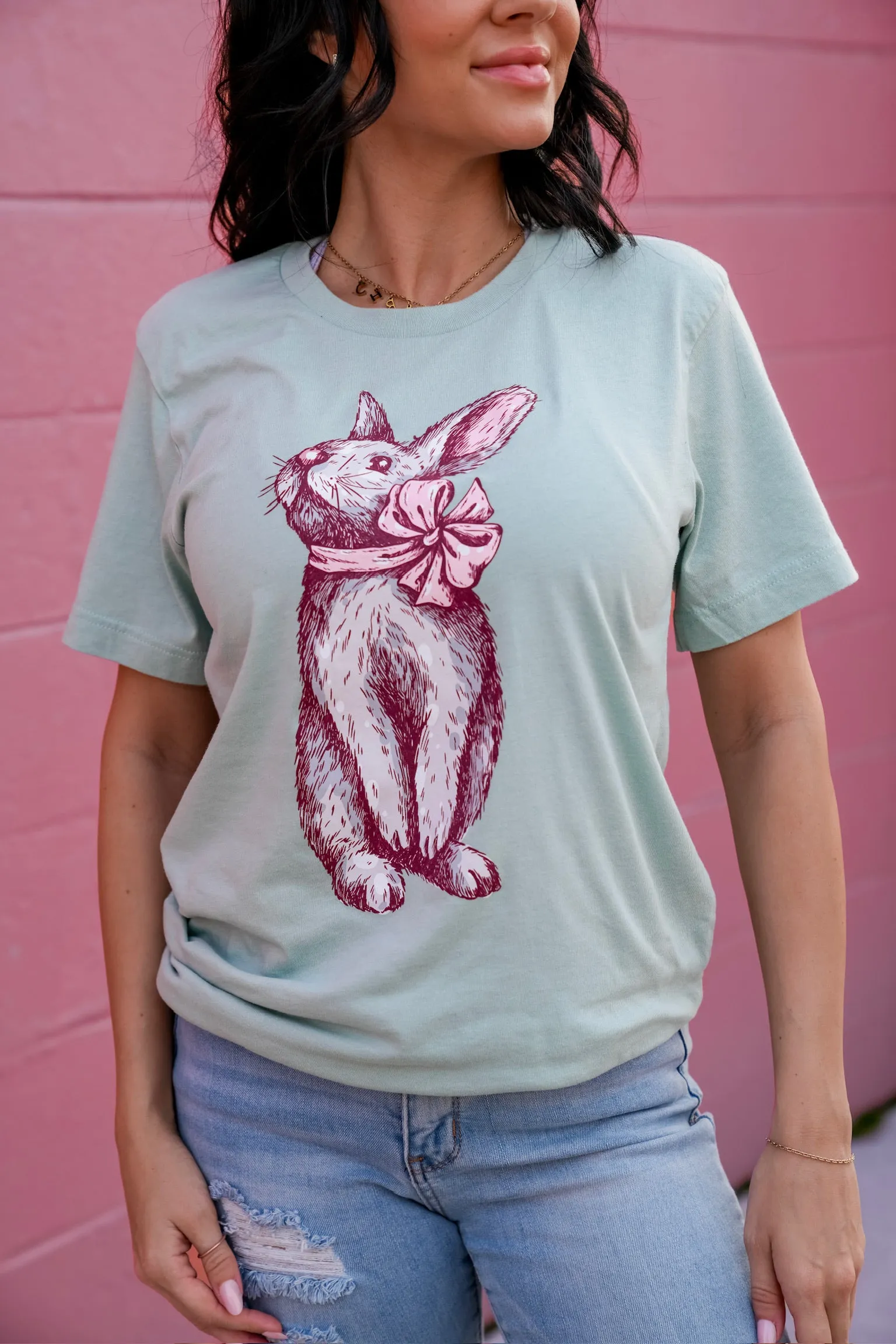 Bunny | Heather Dusty Blue | Short Sleeve