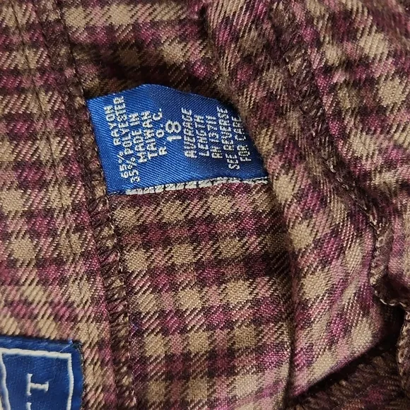 burgundy English  preppy plaid blazer and highrise tapered leg trousers set