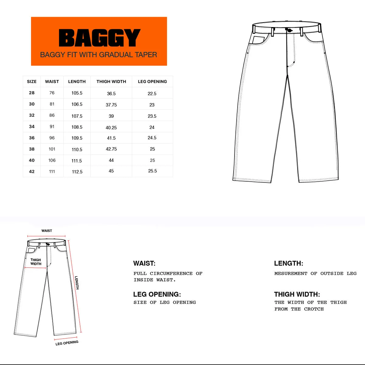 Butter Goods - Wide Leg Mens Pants Black