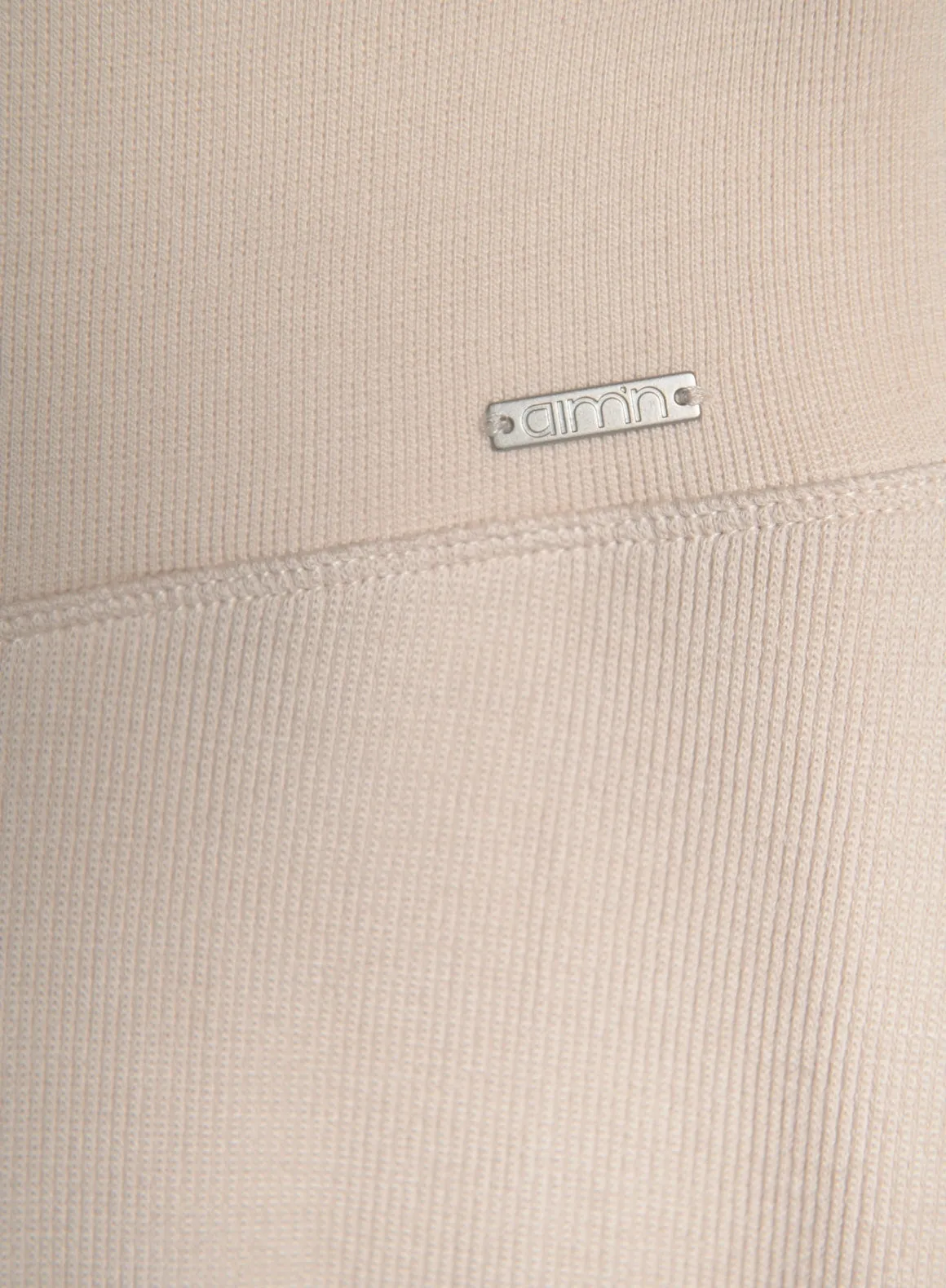 Café Au Lait Ribbed Wool  Wide Pants