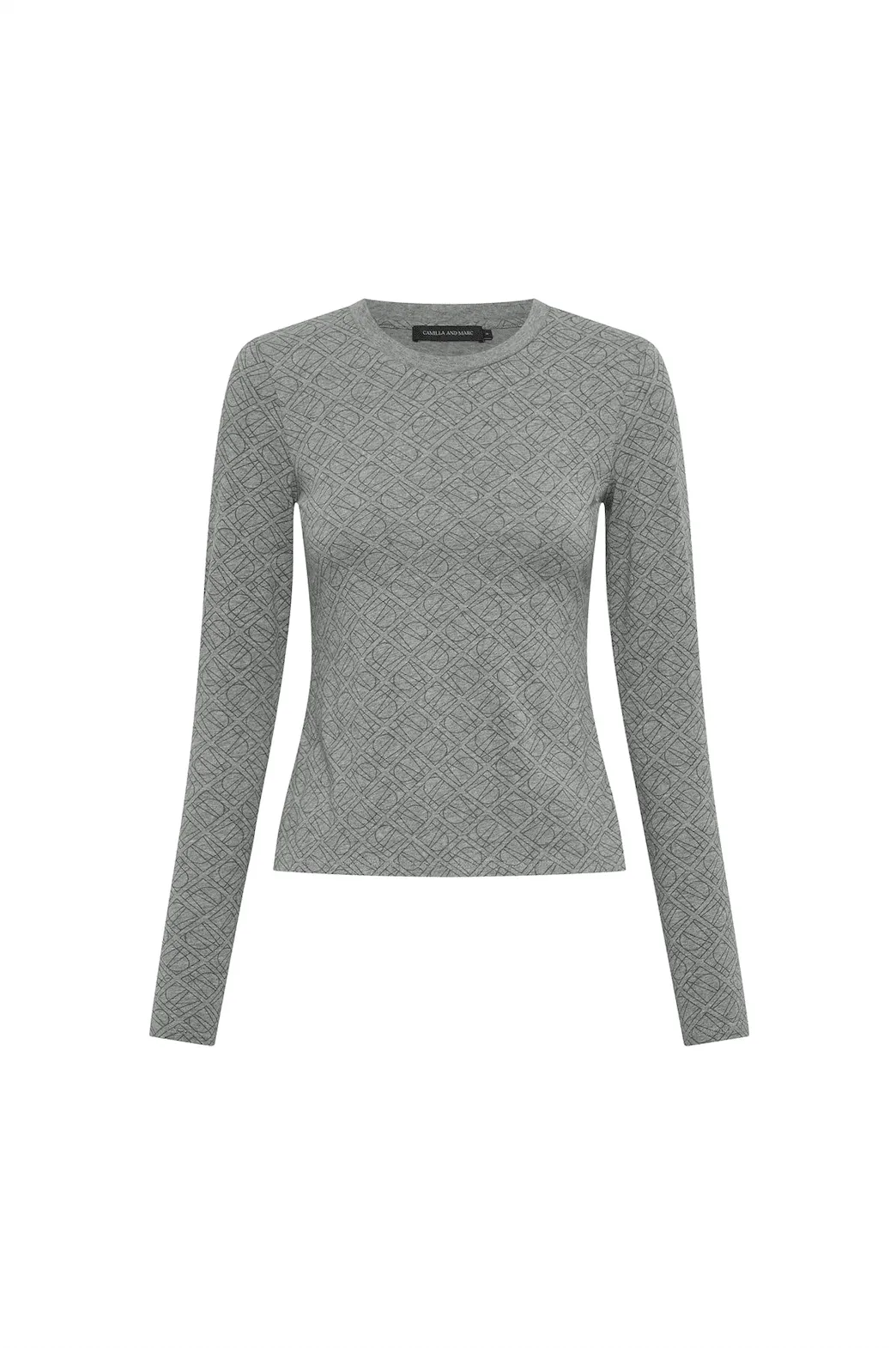 CAMILLA & MARC Renee Fitted Long Sleeve Tee - Grey Marle