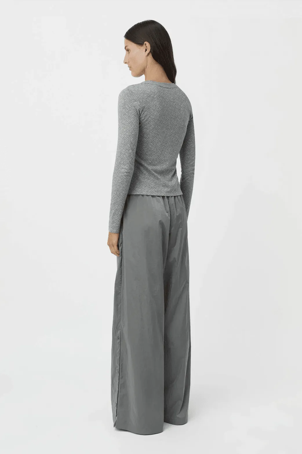 CAMILLA & MARC Renee Fitted Long Sleeve Tee - Grey Marle