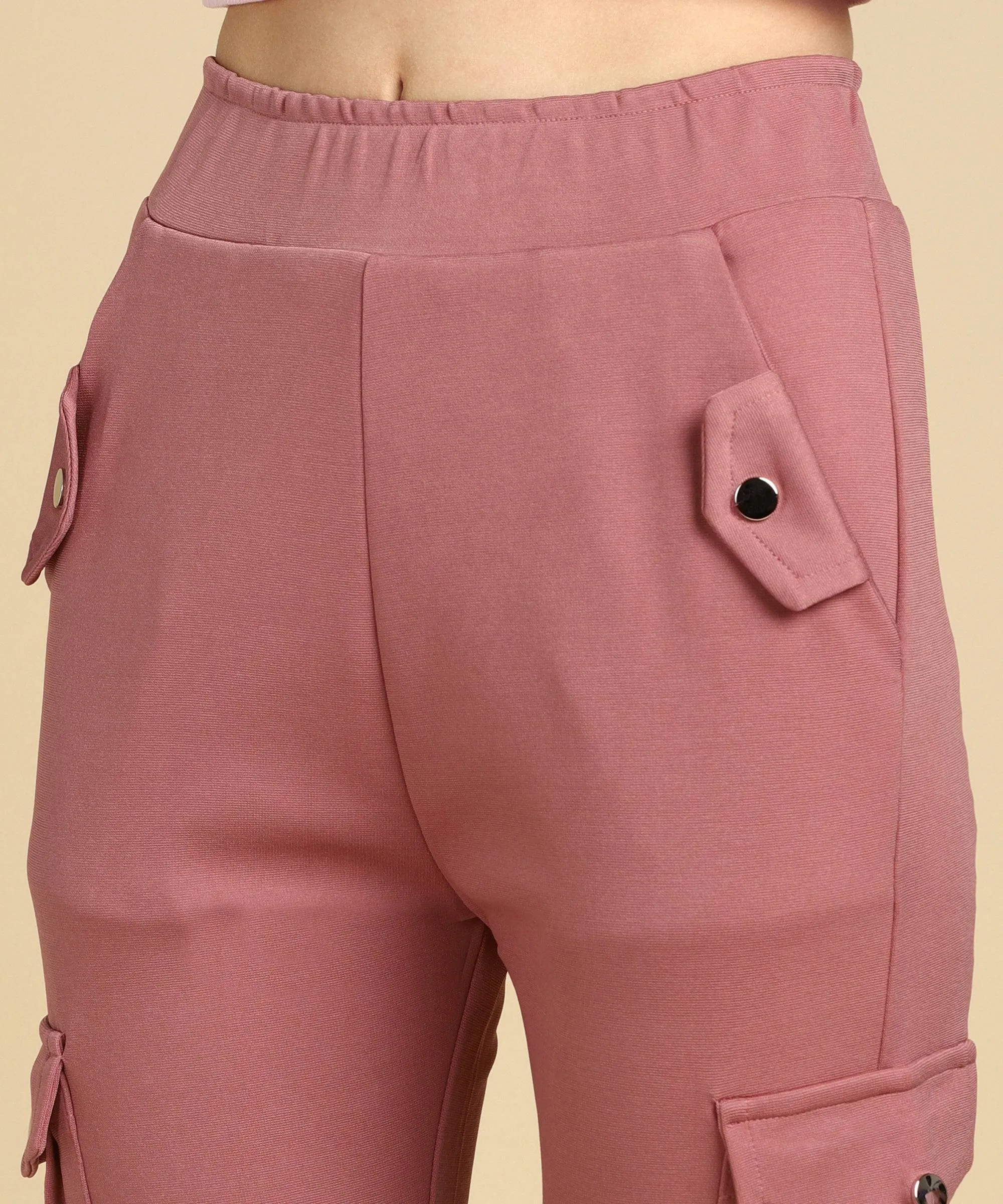 Casual High Waist Tapered Cargo Pants