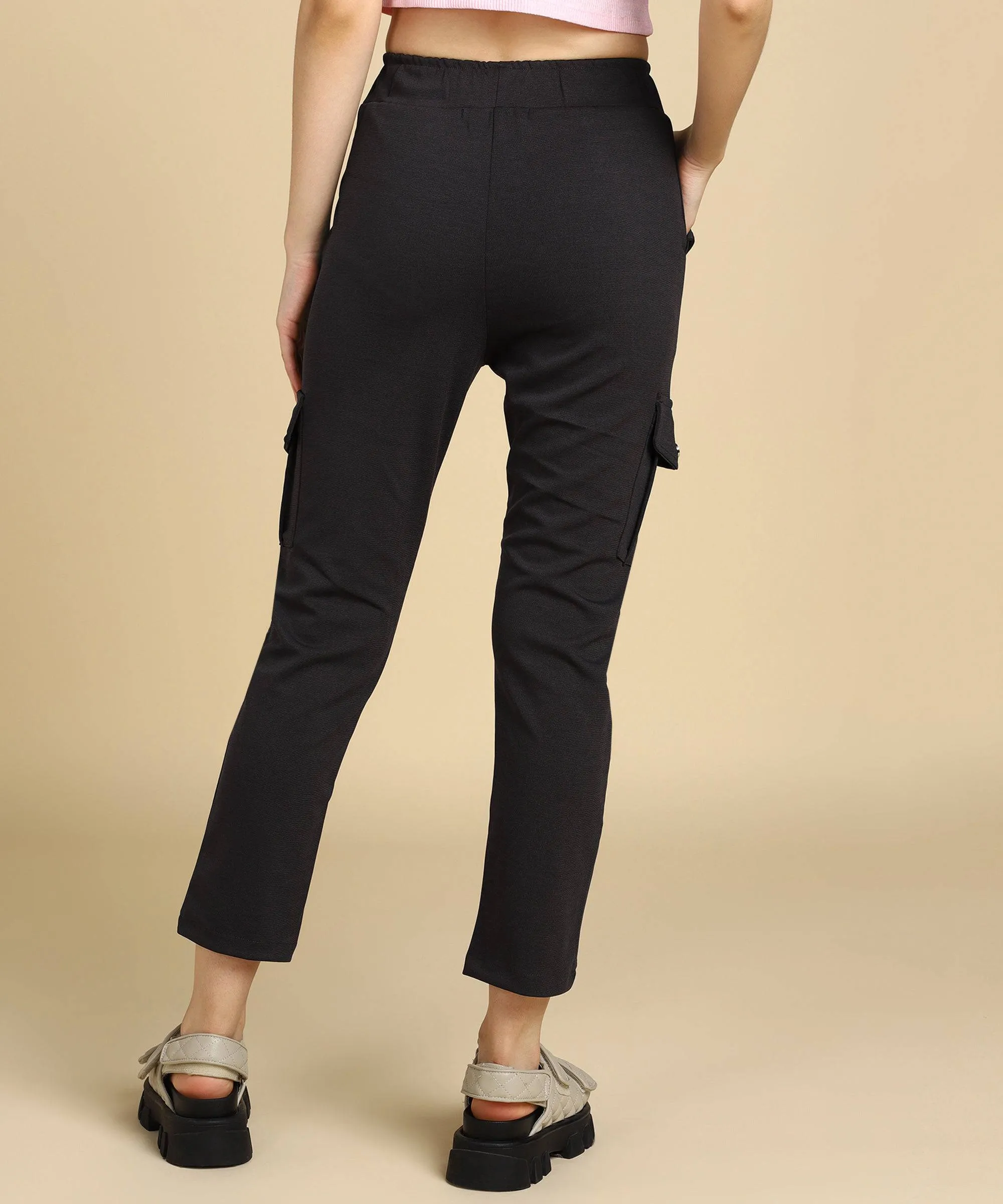 Casual High Waist Tapered Cargo Pants
