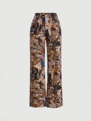 Cherry Vibes: Jeans MOD de pierna ancha en