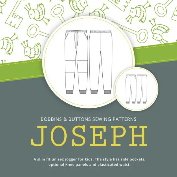Children's Jogging Trouser Pattern - Joseph From Bobbins and Buttons
