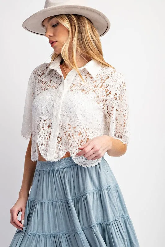Christine Lace Crop Top