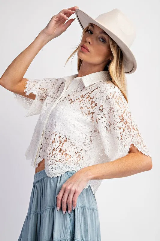 Christine Lace Crop Top