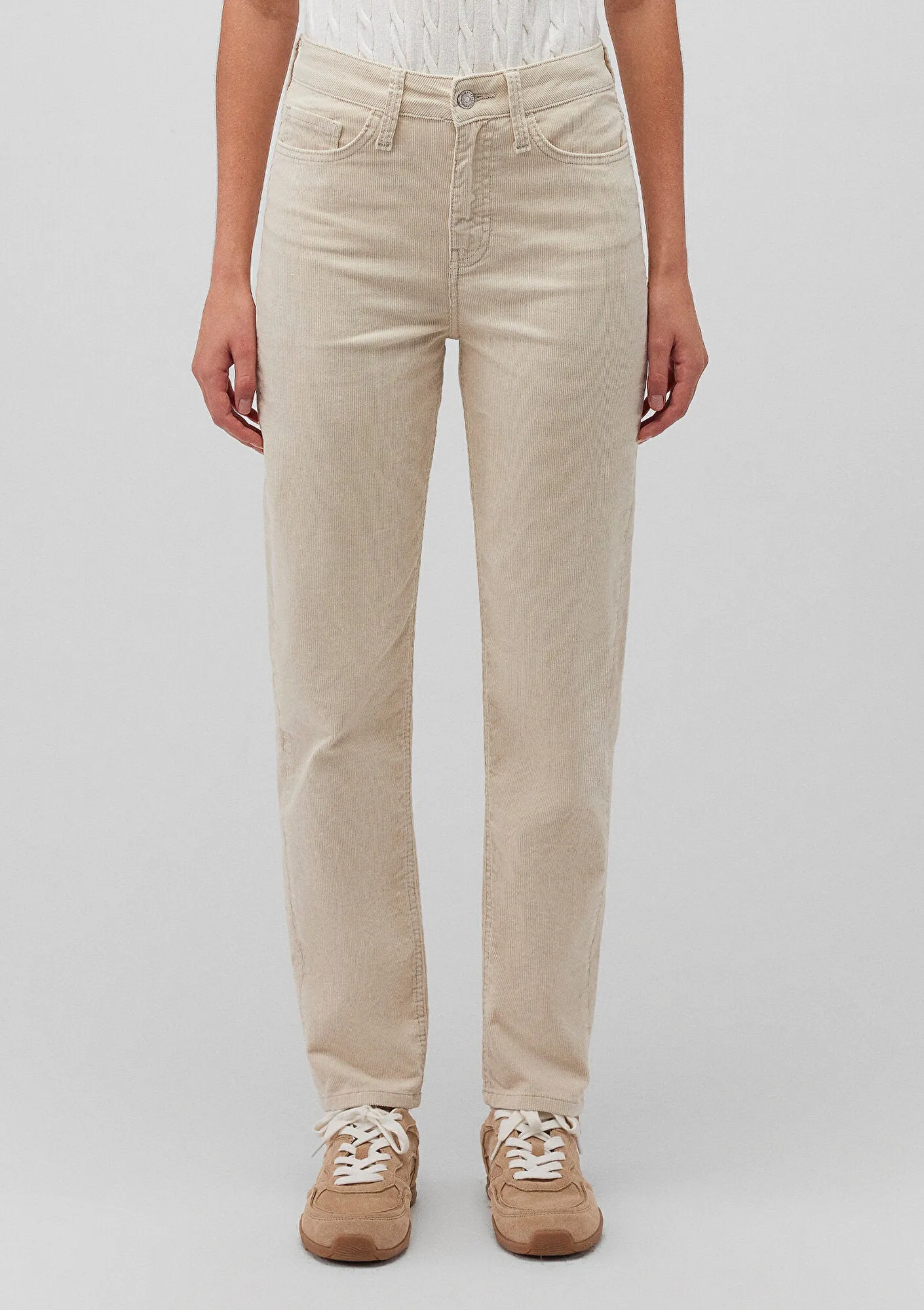Cindy Beige Cord Pants