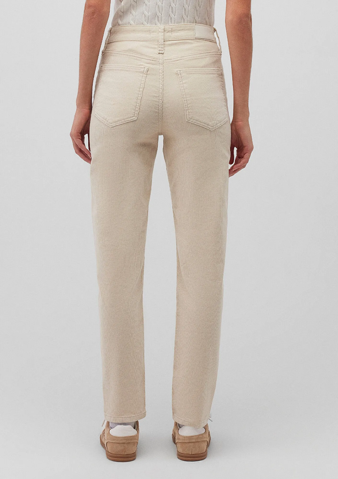 Cindy Beige Cord Pants