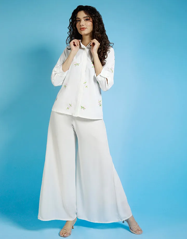 Collar Embroidered Blouse
