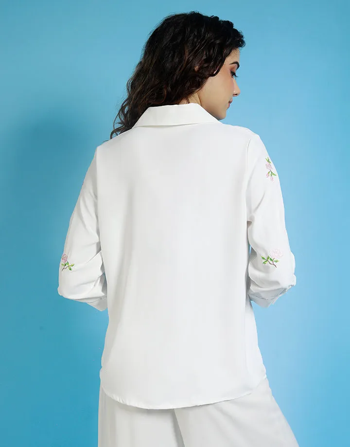 Collar Embroidered Blouse