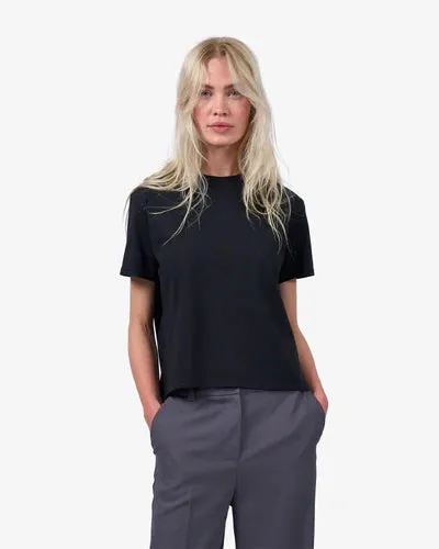 COLORFUL STANDARD Organic Boxy Crop Tee pacific blue