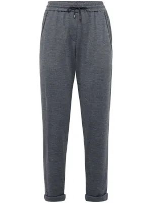 Cotton and silk blend trousers
