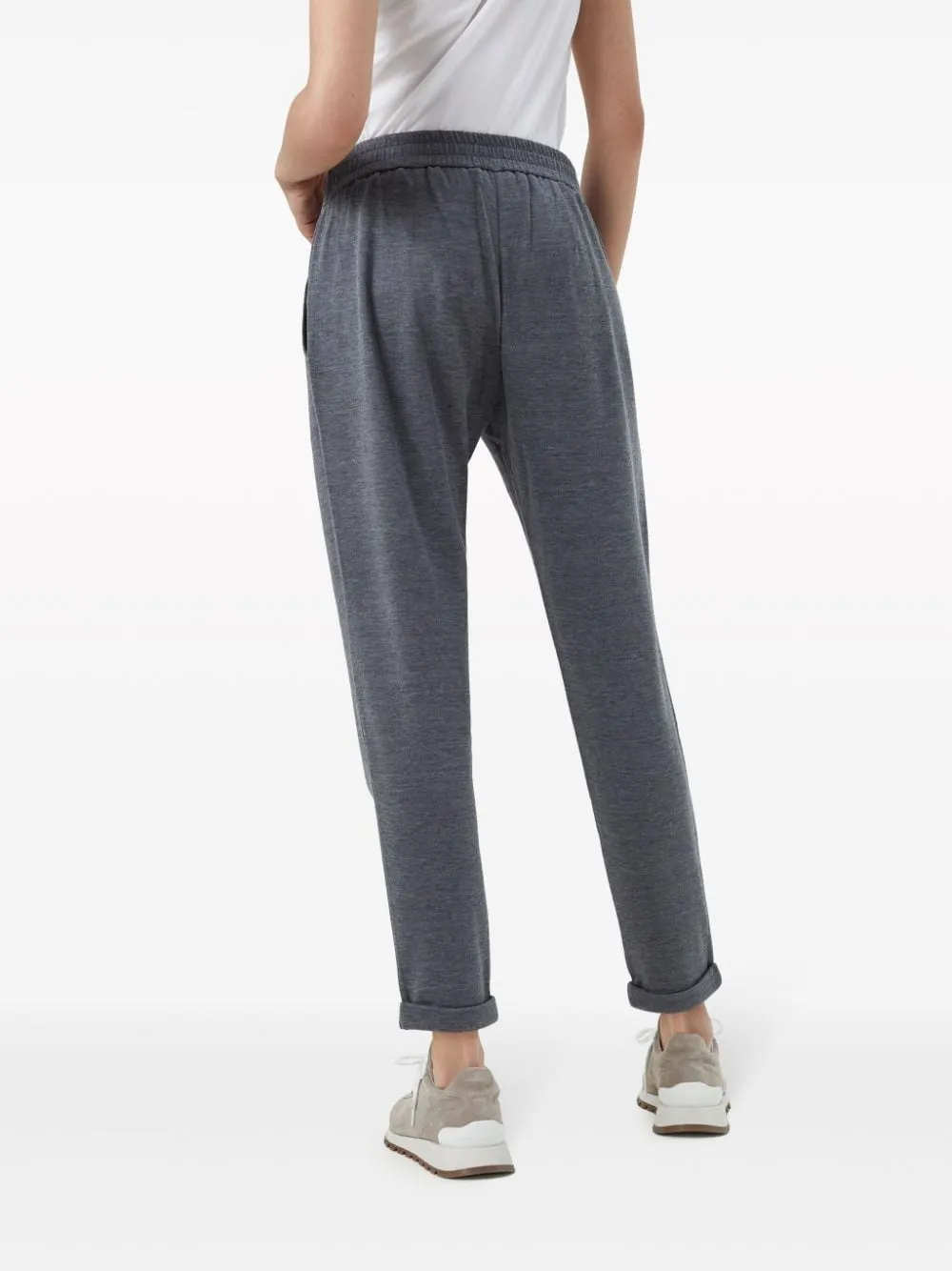 Cotton and silk blend trousers
