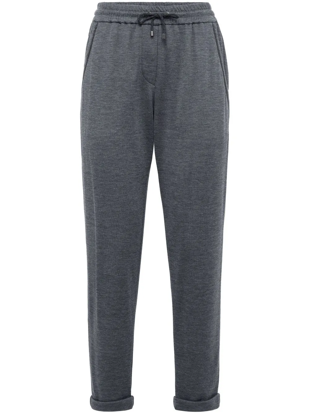 Cotton and silk blend trousers