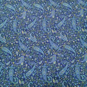 Cotton by Kokka, Paisley in Blue