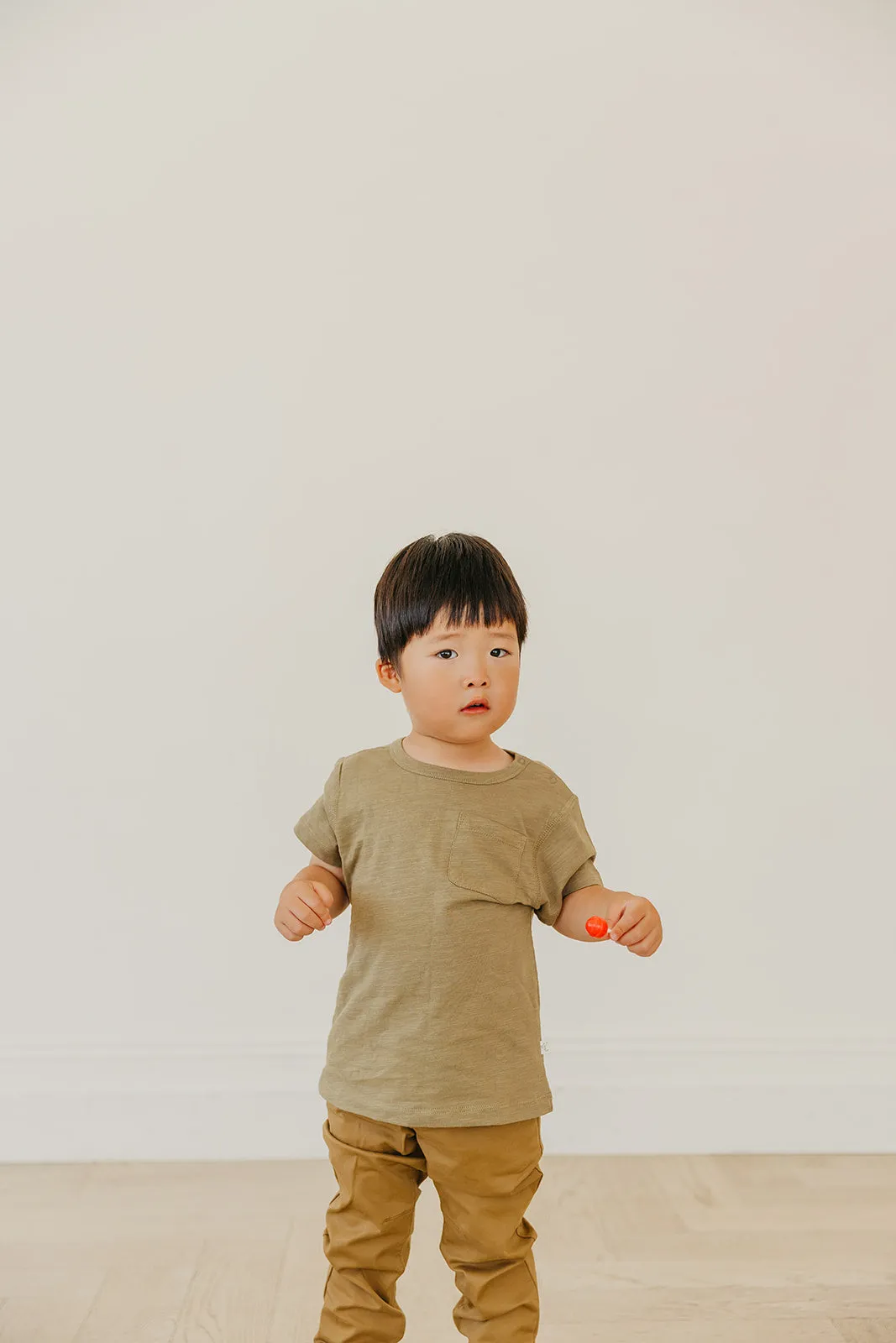 Cotton Pocket Tee - Dark Olive