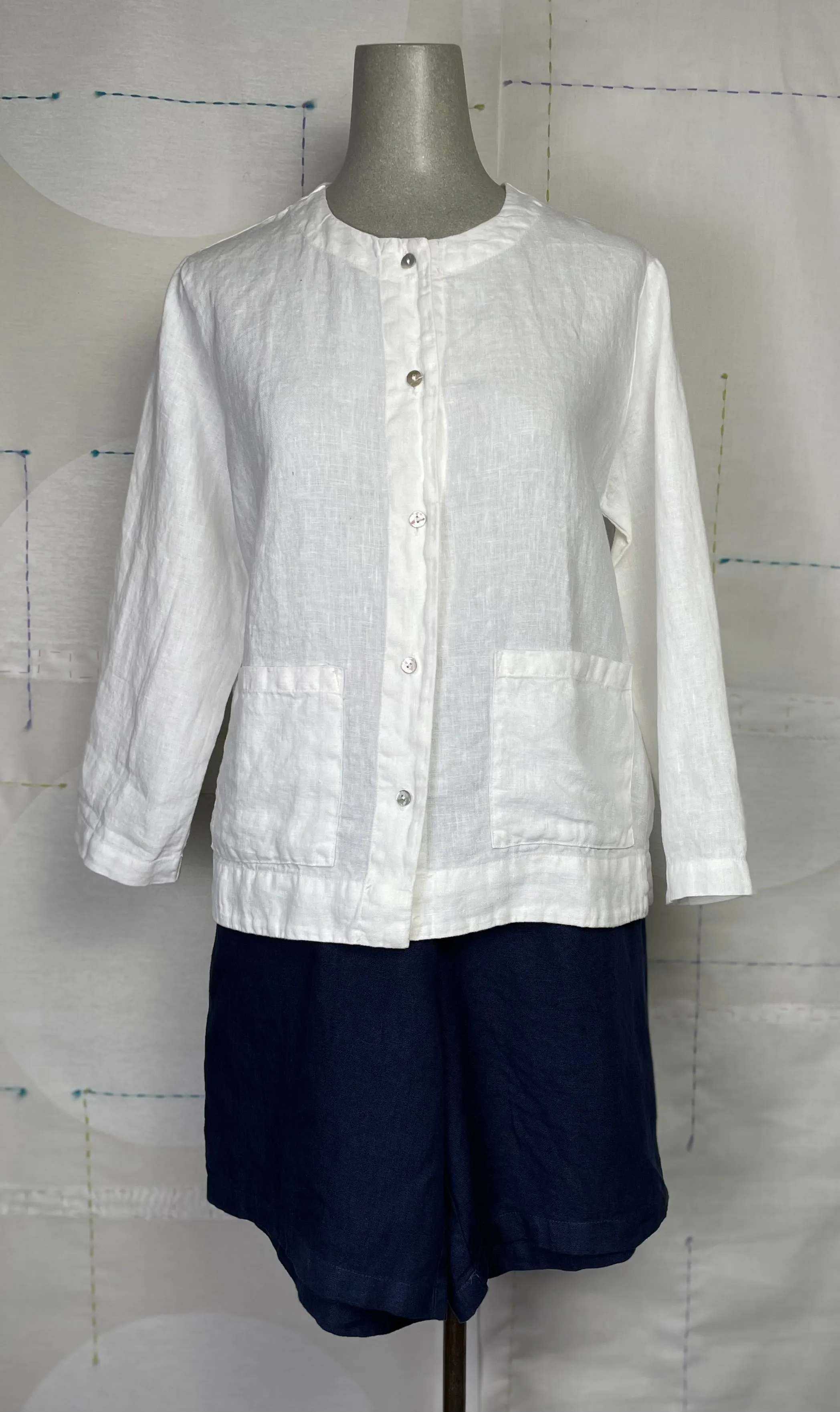 Cut Loose  ~  Solid Linen Walking Shorts - Nightsky