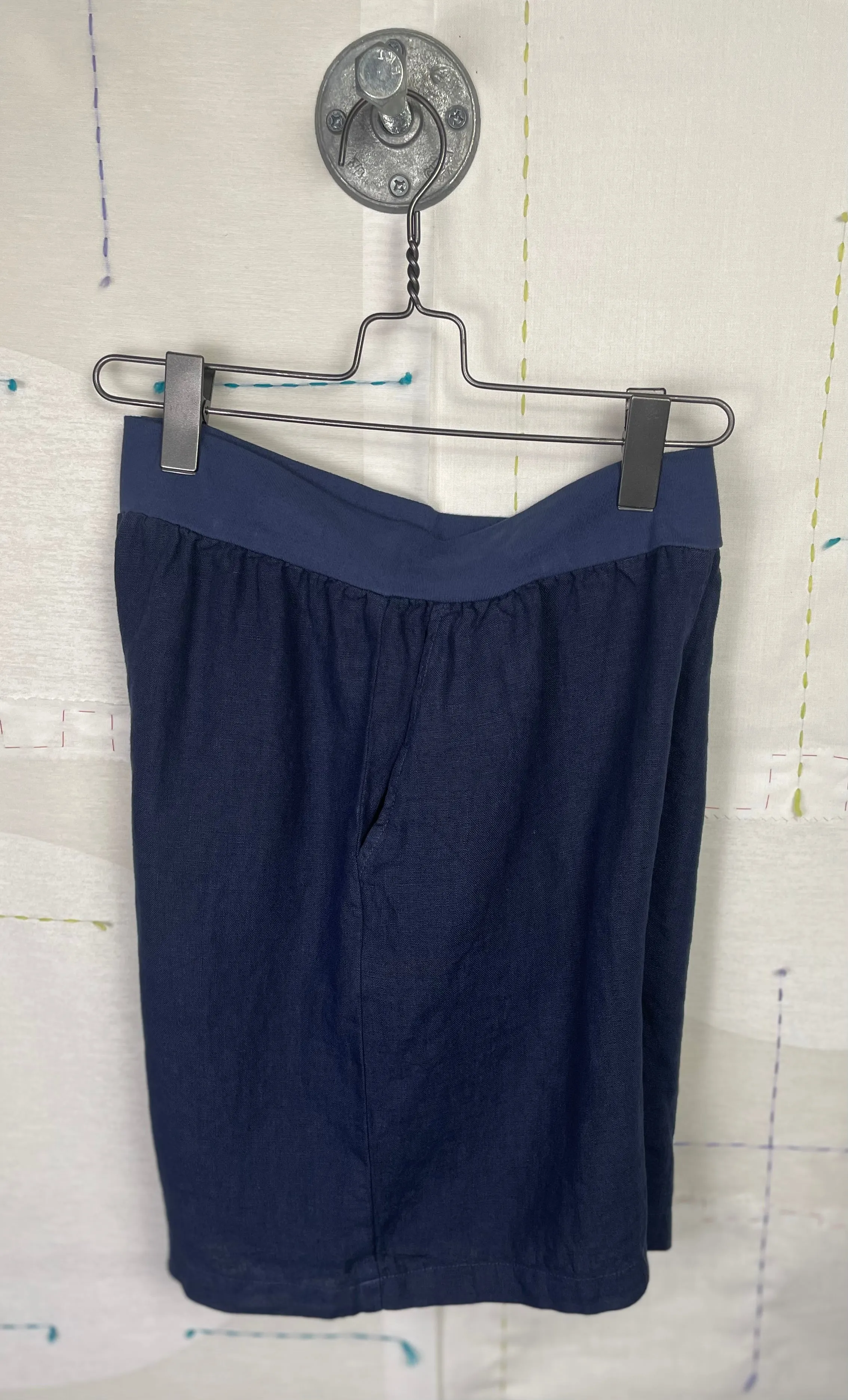 Cut Loose  ~  Solid Linen Walking Shorts - Nightsky
