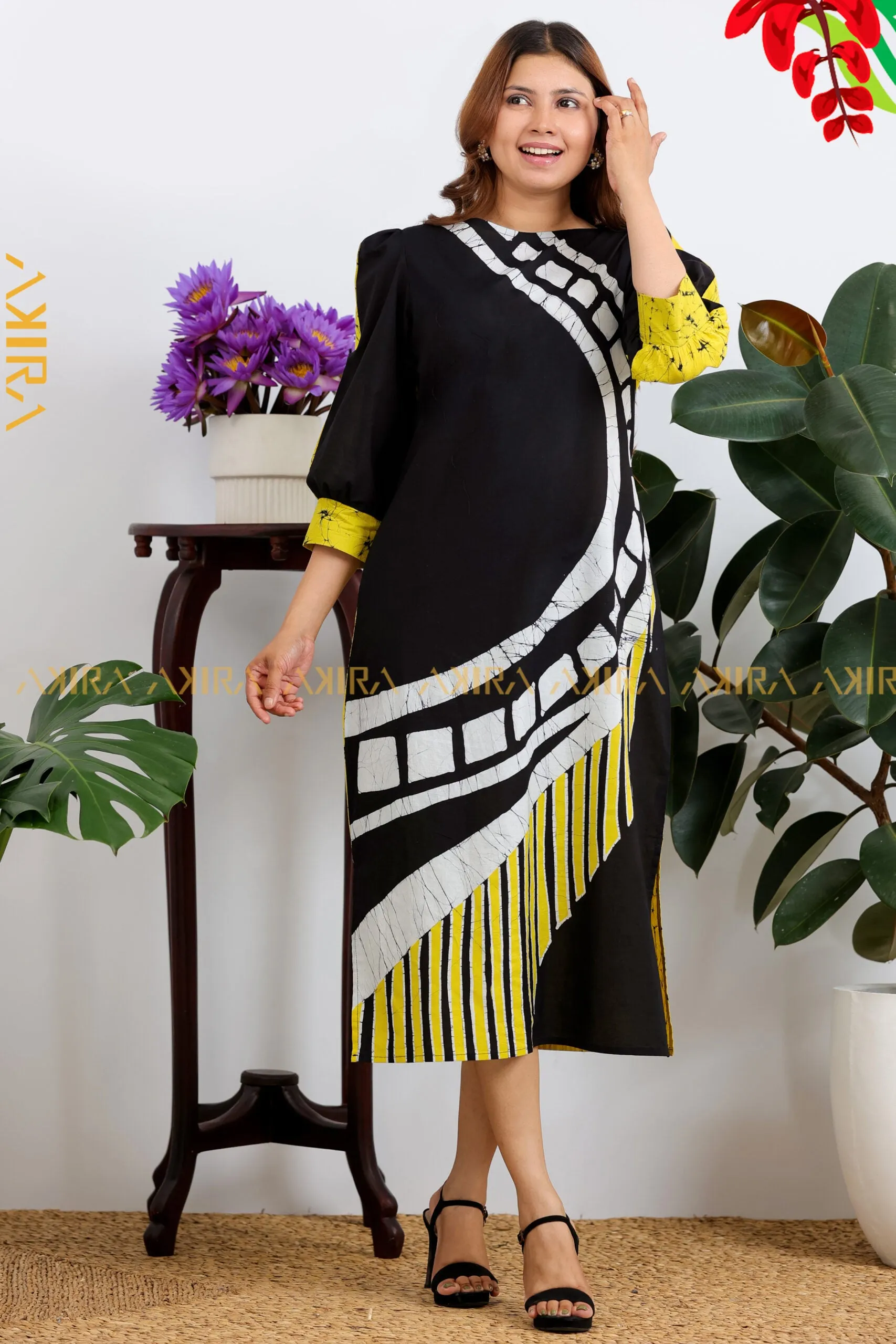 Daisiana Batik Dress | Kaftan, Bohemian Dress, Floral Dress, Boho Maxi Dress