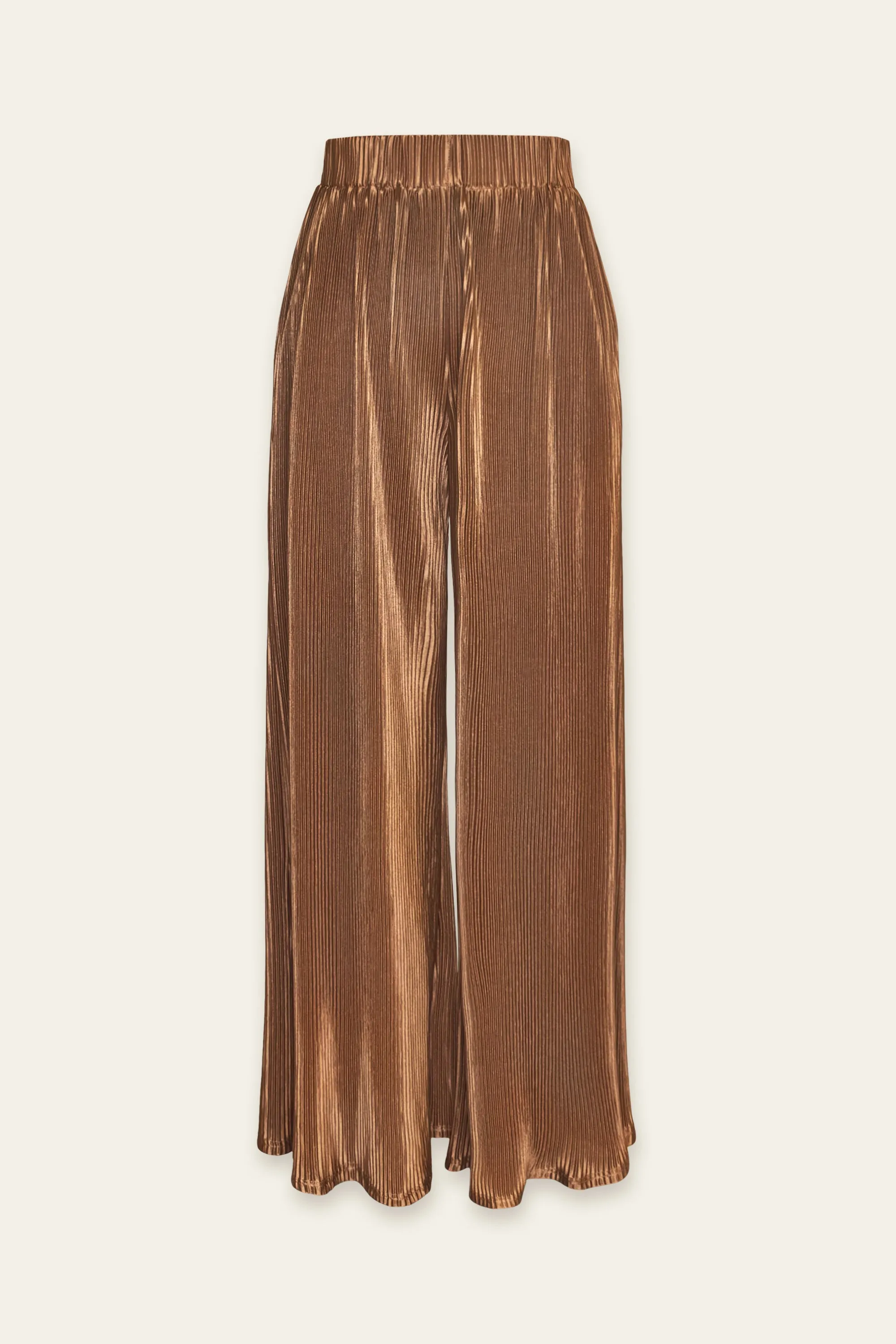 Dalton Micro-Pleated Wide-Leg Pants